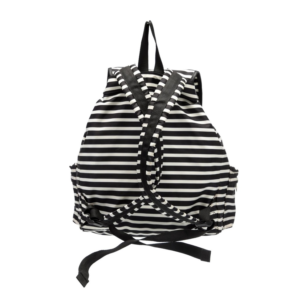 Kate Spade New York Classic Back Pack Black White Stripe Full Size - Picture 4 of 15